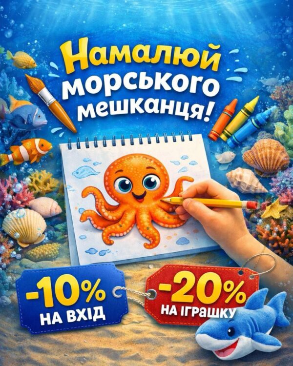 Намалюй морського мешканця – отримай знижку!